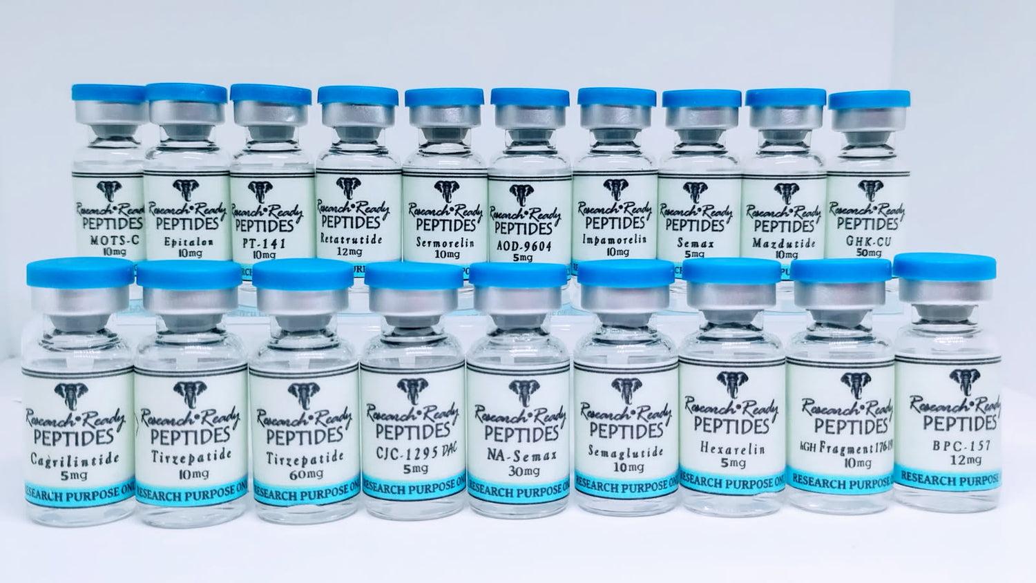 Research peptide laboratory examples