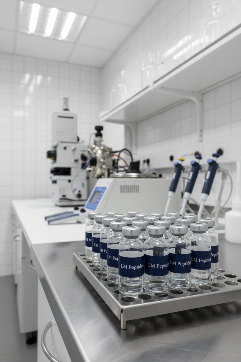 Peptide research vial packaging example